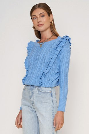 Azure Frill Sweater