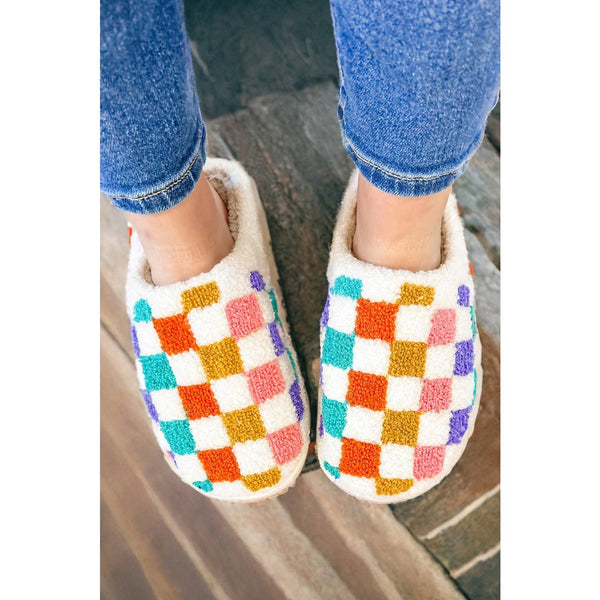 Cozy Checkerboard Slippers