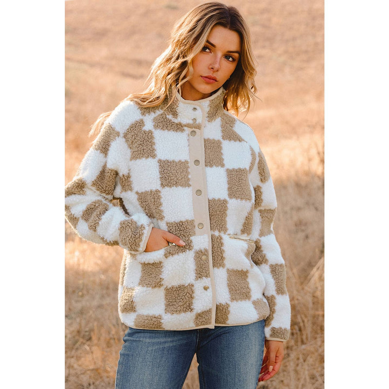 The Snuggle Check Sherpa Jacket