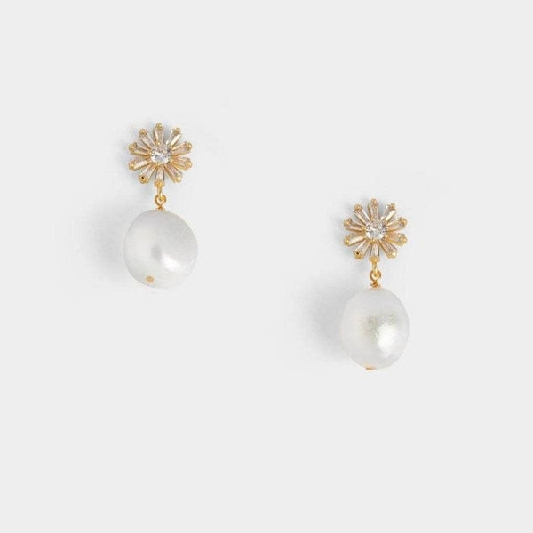 Olivia Single Pearl Earrings