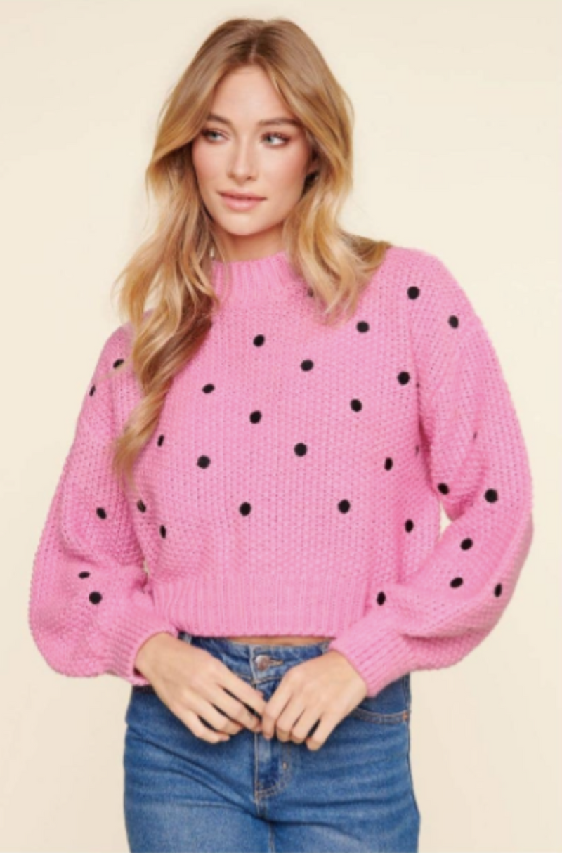 Imogen Polka Cropped Sweater