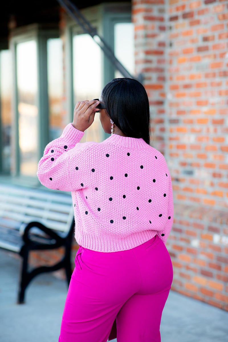 Imogen Polka Cropped Sweater