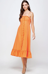 Dayla Apricot Midi Dress - MIDI DRESS