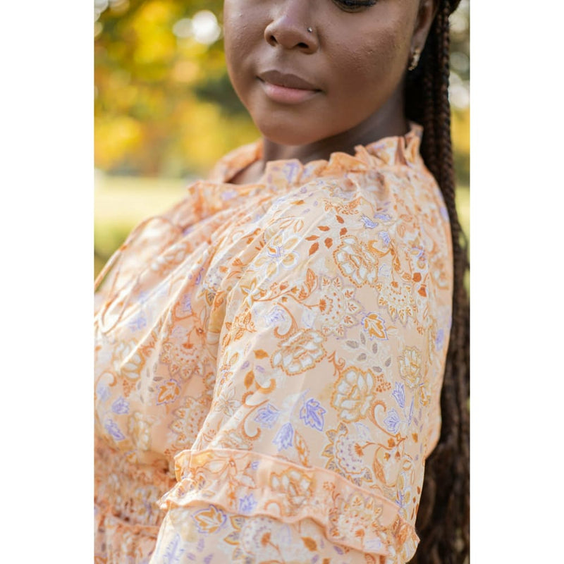 Carnelia Apricot Maxi Dress - MAXI DRESS