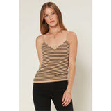 Amelia Taupe & Charcoal Knit Cami